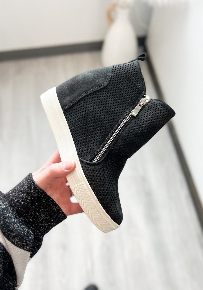 Charlotte Black Wedge Sneakers - Lot21 Boutique