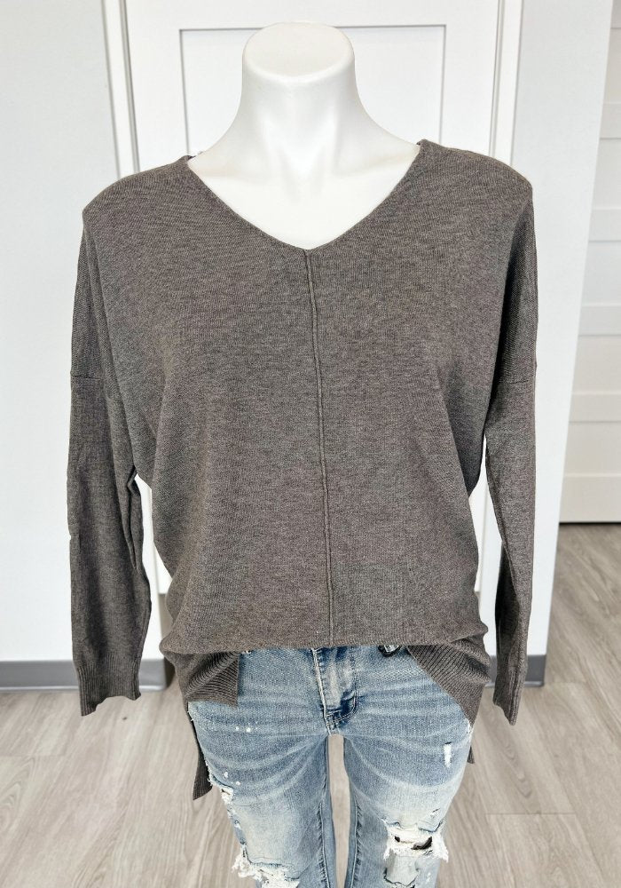 Dreamers Sweater- Charcoal - Lot21 Boutique