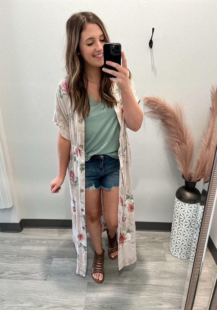 Floral Kimono Dress - Lot21 Boutique