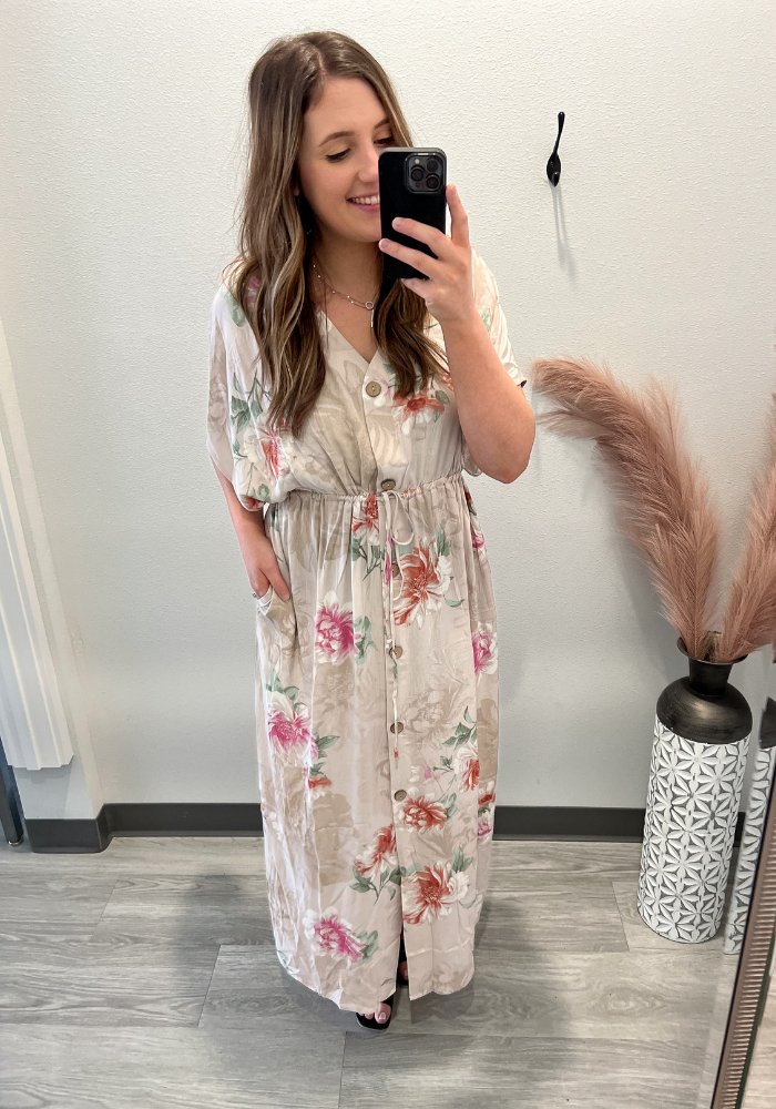 Floral Kimono Dress - Lot21 Boutique