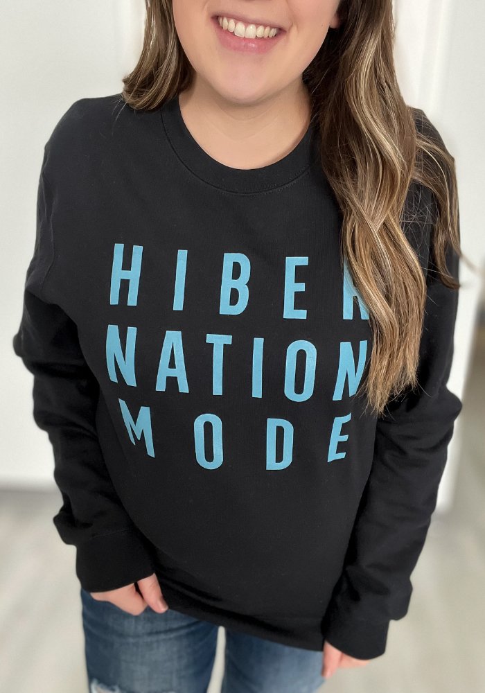 Hibernation Mode Sweater- Black - Lot21 Boutique