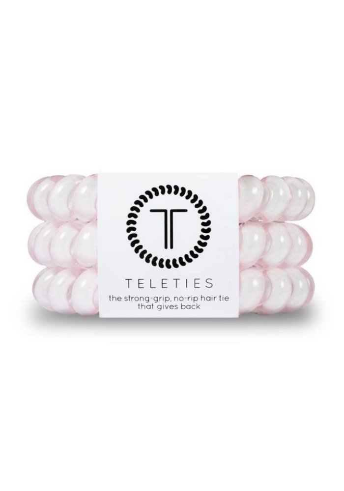 TELETIES Rose Water Pink Hairtie- Large - Lot21 Boutique