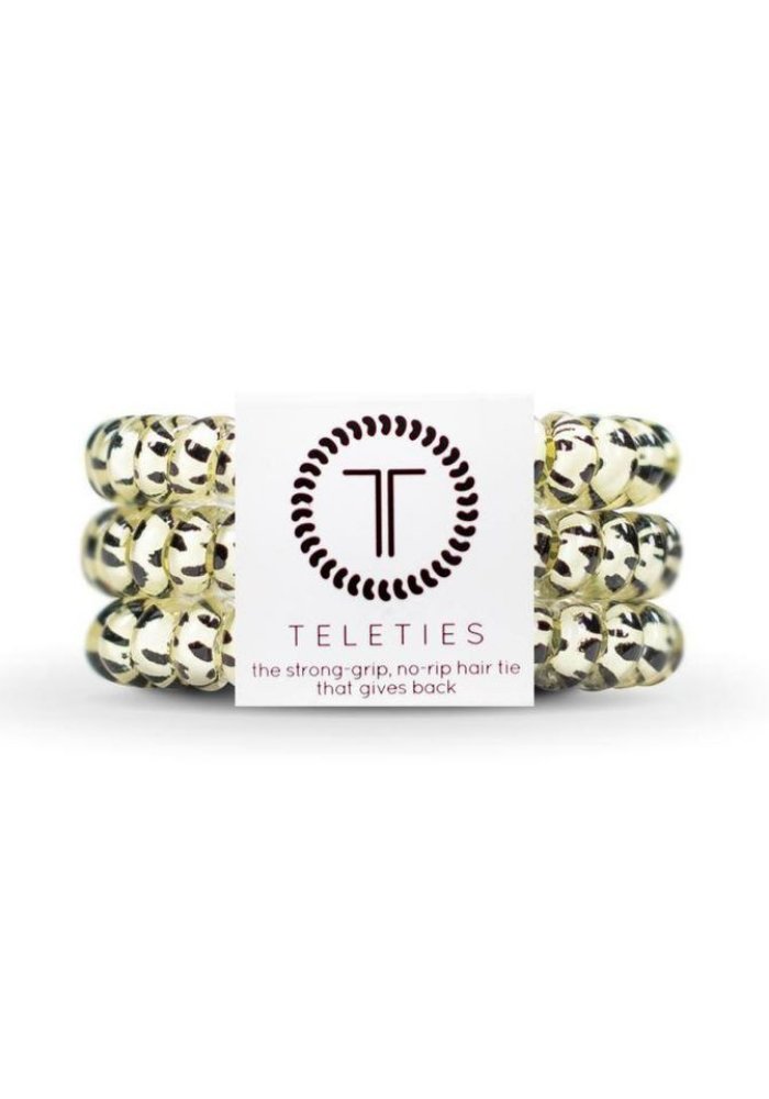 TELETIES Snow Leopard Hairtie- Small - Lot21 Boutique